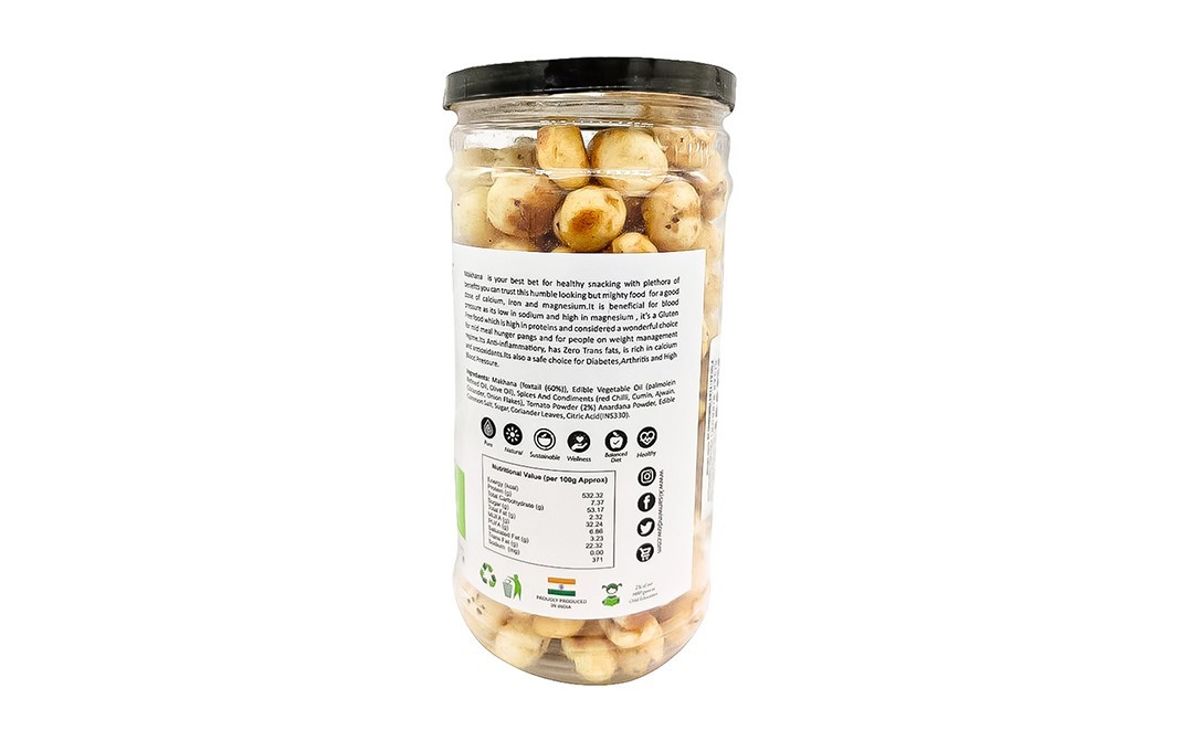 Kiwi Kisan Window Roasted Makhana Crispy Tikka Masala   Plastic Bottle  100 grams